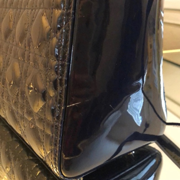 Authentic Lady Dior Large Blue Patent - Picture 7 of 8